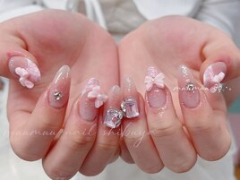 girly、リボン、キラキラ