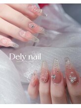 デリーネイル(Dely_nail)/華やかなピンクガーリーネイル