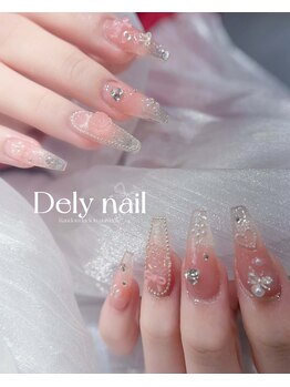 デリーネイル(Dely_nail)/華やかなピンクガーリーネイル