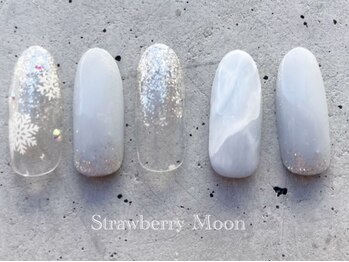 サロンストロベリームーン(Salon Strawberry Moon)/ウインターネイル ¥7980