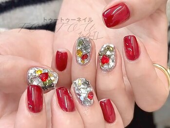 トゥートゥー(TOUTOU)/ボルドーワンカラーx埋め尽くし