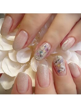 ヘアー ユニバース(HAIR UИIVERS)/サンドベージュGMIXグラデ+押花