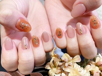 秋色シンプルネイル