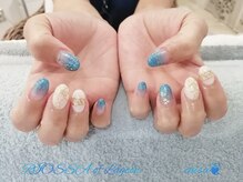 リオッサ オブ ラグーン(RIOSSA of Lagoon)/海ｘブルーラメｘお花ミラー