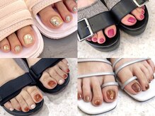 【フット】《Foot design》フットネイルでオシャレ度UP♪気分が上がり女子力UP♪サンプル有/カラー変更◎