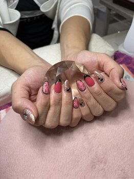 チェリーブロッサム(A CHERRY BLOSSOM)/ピンクのヒョウ柄