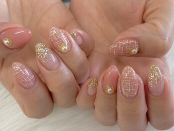 ディーネイル 池袋(D-nail)/【山崎】ツイードネイル