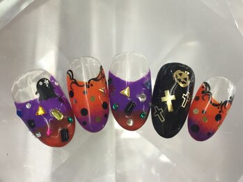ラリュールネイル(L'Allure nail)/ハロウィンネイル¥9200