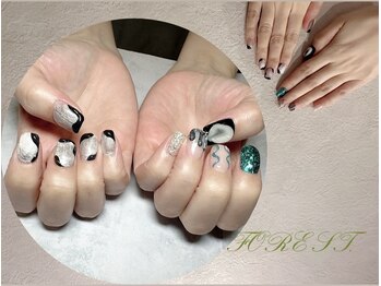 フォレスト(FOREST Hair&Nail)/アシメデザインアート
