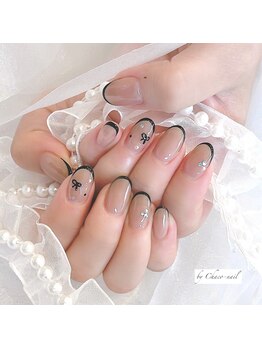チャコネイル(chaco-nail)/ブラックガーリーネイル