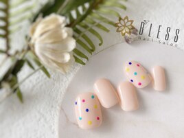 カラフルドットネイル♪