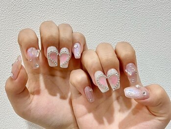 ビューティービースト フォー ネイルアンドアイラッシュ 松浜店(beauty:beast)/ハート×バタフライネイル☆
