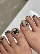 ランプネイル(LAMP nail)/シンプルアート+パーツ代
