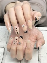 オレンジスティック/マリーンセル黒フレンチベージュ