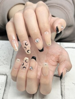 オレンジスティック/マリーンセル黒フレンチベージュ