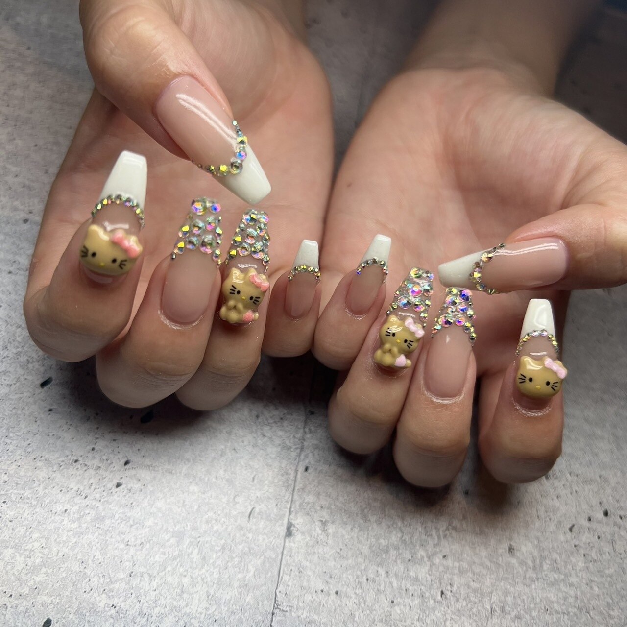 23))ストーンネイル フレンチガーリー ニュアンス 韓国ネイル ミラーネイル 23))ストーンネイル フレンチガーリー ニュアンス 韓国ネイル