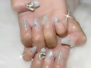 プティネイル 池袋(Puty Nail)/水色グラデネイル　ジェル