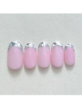 ウェリネイルサロン(WelinailSalon)/ガラスフレンチネイル　4380円