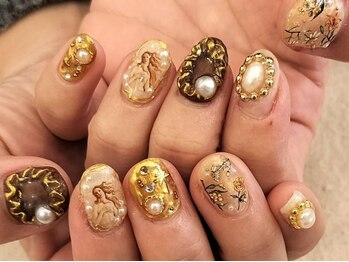 アンテテネイル(ANTETENAIL)の写真/【手描き×ヴィンテージ×ニュアンスネイル】唯一無二の指先なら当店におまかせください◎理想の指先へ♪