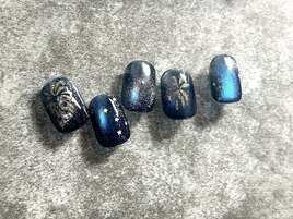 花火ネイル　季節デザイン