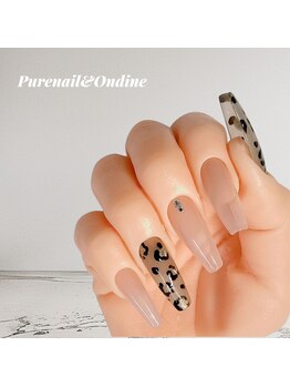 ピュアネイルアンドオンディーヌ/スカ+定額アート ミドル