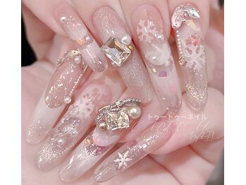 トゥートゥー(TOUTOU)/雪の結晶クリスマスネイル
