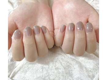 シンデレラジェル(シンデレラGEL)/ラメフレンチ ショートネイル