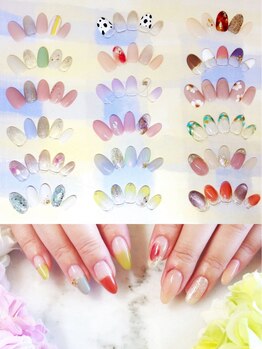 メイクプラスネイル ヴィヴィッド(MAKE+NAIL vivid)の写真/新作♪定額 写真左からハンド5280円6380円7480円右手6380円左手7480円◆学生ミセスOLセレブ等幅広くご来店