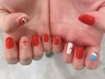 レアネイル 新宿(le'a nail)/お正月ネイル