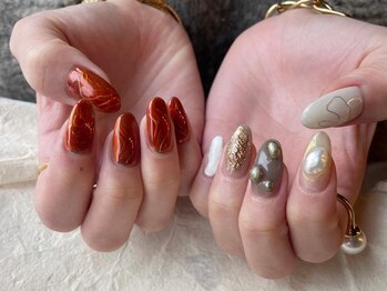 アイネイルズ 梅田店(I nails)/個性派奥行きアシメ¥10700