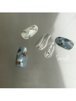 ソーネイル(Soo.nail)/4月定額ネイルシンプルデザイン