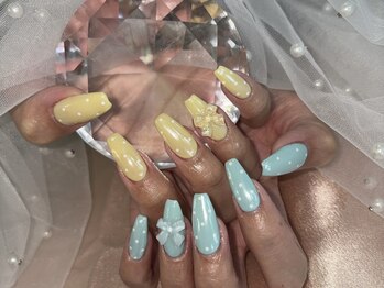 マーメイドネイル(Mermaid Nail)/艶パステルネイル