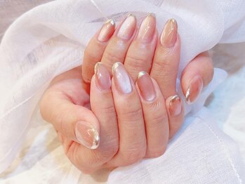 ネイルサロン デコール(NAIL SALON Decor)/ミラーフレンチマグネットネイル