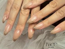 ネイル 本町(nail Twee salon)/【堺筋本町】ラメフレンチネイル