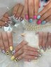 自店オフ無料【RINA】ハンド◇パーツつけ放題&アートし放題 ¥6000