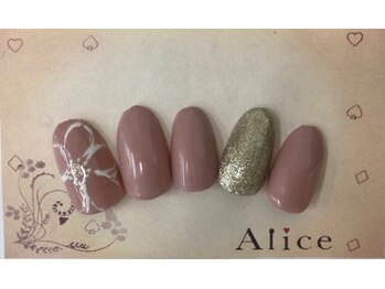 ネイルアンドアイラッシュ アリス(Alice)/デザインネイル￥6500（税込）