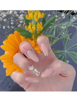 コロミネイル(colome nail)/ミラーフレンチ