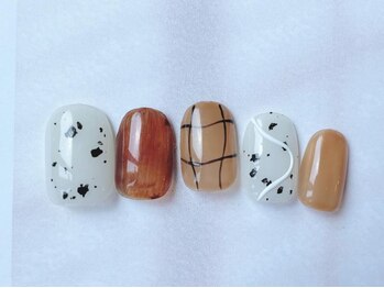 アイネイルズ 梅田店(I nails)/秋韓国ニュアンスネイル