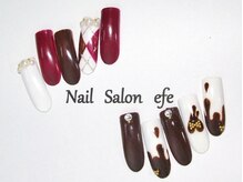 ネイルサロン エフェ(Nail Salon efe)/定額￥7000　アーガイル＆チョコ