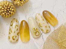 ボネール(nail ＆ eyelash Bounail)/ヒョウ柄 メタリック べっ甲