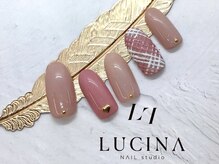ネイルスタジオ ルキナ(LUCINA)/W-869 ピンクバレンタインネイル