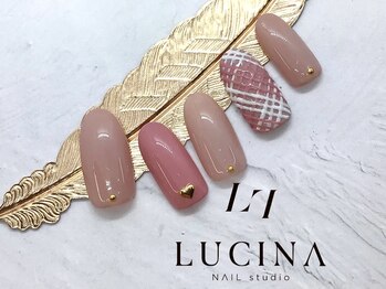 ネイルスタジオ ルキナ(LUCINA)/W-869 ピンクバレンタインネイル