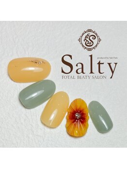 ネイルアンドアイラッシュサロン ソルティ 寺田町(salty)/ひまわりネイル