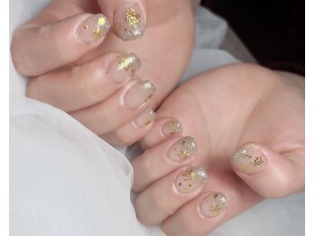 コンサート(Concert)/先端ラメ×雪の結晶ネイル