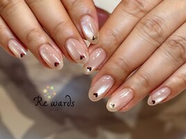 バレンタインネイル