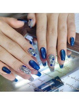 ブブ 渋谷(bubu)/深海ブルースタッズネイル