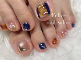 べっ甲/マグネット/ネイビー