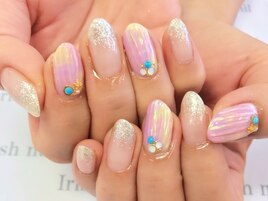 可愛い★人魚の鱗ネイル