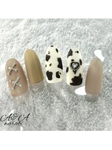 エーアンドエー 蕨店(A&A)/牛柄マットネイル