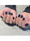 ネイビー×ラメ